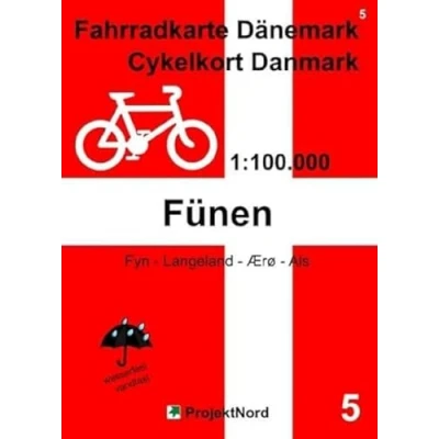 Abbildung von 5 Fahrradkarte Dänemark / Cykelkort Danmark 1:100.000 Fünen: Fyn Langeland Ærø Als, wasserfest vandfast (Fahrradkarte 1:100.000: vandfast)
