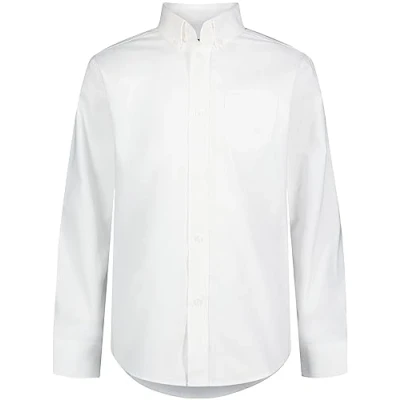 Abbildung von IZOD Herren Hemd Uniform Young Long Sleeve Button Down Oxford Weiß Mittel
