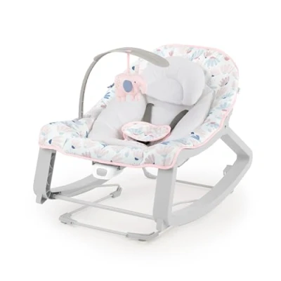Abbildung von Ingenuity, Keep Cozy 3 in 1 Grow with Me, Babywippe Burst mit Vibrationen, Wippfunktionen zum Schaukel, Wippen oder als fester Sitz, 2 Liegepositionen, abnehmbarer Spielbogen, Geburt bis 18kg