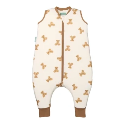 Abbildung von molis&amp;co. Baby Schlafsack mit Füßen, abnehmbare Ärmel und Socken. 2.5 TOG. Ideal für die Übergangszeit den Winter. 100% Baumwolle (Oeko TEX 100). (Duck Family, 90 cm (3 Jahre))