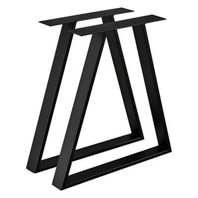 Abbildung von [en.casa] 2X Tischgestell 70x10x72 cm im 2er Set Metallgestell Stahl Schwarz