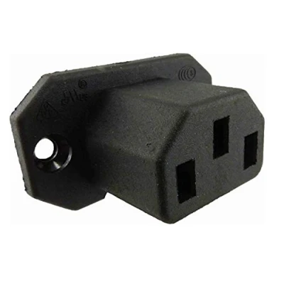 Abbildung von daier Kaltgeräte Einbau Stecker Buchse C 14 mit Schalter Kupplung 250V AC 10A, Löt oder Steckanschluß 4,8mm (Stecker typ 1)