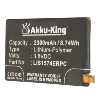 Abbildung von Akku King kompatibel mit Sony LIS1574ERPC Li Polymer 2300mAh für Xperia A2, E4, E4g, Z2 compact, Mini, Altair Maki, E2003, E2006, E2033