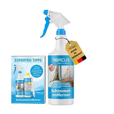 Abbildung von ABACUS Anti Schimmel Spray, Schimmelex für Wand und Bad, Schimmelentferner (inkl. Experten Tipps, [1 St. 1x750ml Sofortwirkung mit Langzeiteffekt)