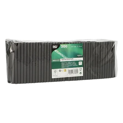 Abbildung von PAPSTAR Cocktail Strohhalme pure schwarz