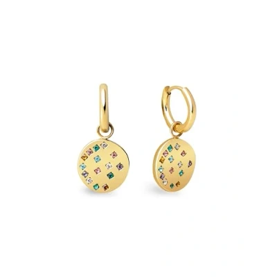 Abbildung von Singularu Bling HOOP Gold Plated Ohrringe, Damen, Größe: One Size,
