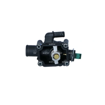 Abbildung von NRF 725081 Kühlwasserthermostat 91 mit Sensor, Dichtring Gehäuse PEUGEOT: 207 Schrägheck, 308 I SW