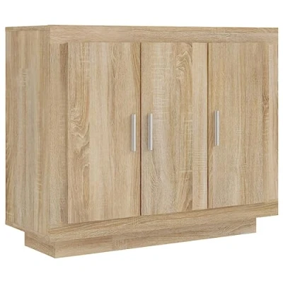 Abbildung von vidaXL Sideboard Kommode Anrichte Schrank Beistellschrank Mehrzweckschrank Standschrank Flurschrank Wohnzimmer Sonoma Eiche 92x35x75cm Holzwerkstoff