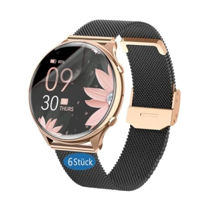 Abbildung von Frgnie Schutzfolie kompatibel für RUXINGX G37 Smartwatch 1,39 Zoll (6 Stück) Flexibel TPU AIMIUVEI, elfofle, Fitonme Vollabdeckung Displayschutzfolie