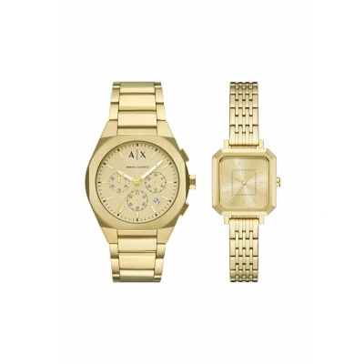 Abbildung von Armani Exchange Traditional SYNC SET Chronograph goldcoloured, Herren, Größe: One Size, Gold/coloured