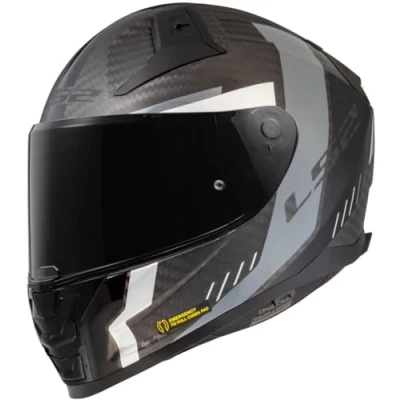Abbildung von LS2, Integraler Motorradhelm VECTOR II CARBON GRID Matt Black Grey, XS