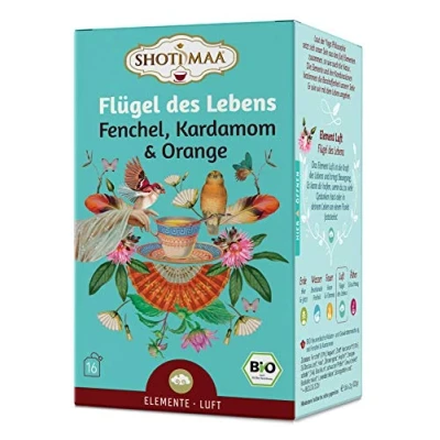 Abbildung von Shoti Maa BioAyurvedaTee Flügel des Lebens Fenchel Kardamom Orange g, Schokolade, 32 g