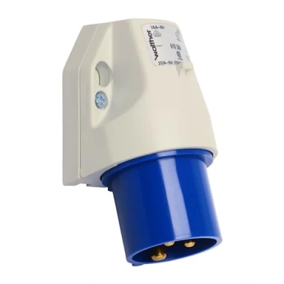 Abbildung von CEE Wandsteckdose 3P 16A 230V H6 IP44 blau
