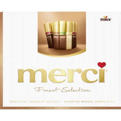 Abbildung von merci Finest Selection Mousse au Chocolat Vielfalt 1 x 210g gefüllte und nicht Schokoladen Spezialitäten