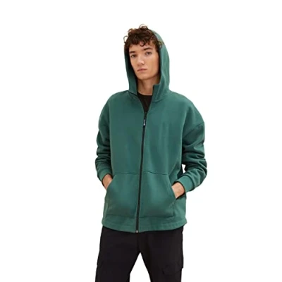 Abbildung von TOM TAILOR Denim Herren Sweatjacke mit Kapuze 1034151, 30024 Explorer Green, L