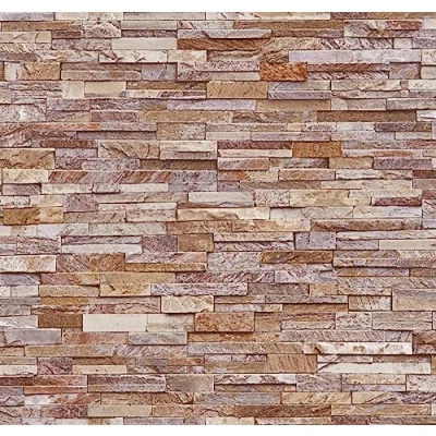 Abbildung von d c fix Wandbelag Ceramics Wandtapete Fliesentapete Fliesenspiegel Tapete Design Renovierung Upcycling Wand Küche Bad Schlafzimmer Wohnzimmer Waschküche Steinwand sand 67,5 cm x 4 m