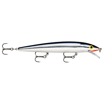 Abbildung von Rapala Husky Jerk Angelköder Widerstandsfähiges Angelzubehör Süßwasser Spinnköder Lauftiefe 1.2 2.4m Fischköder 10cm, 10g Hergestellt in Estland Silver