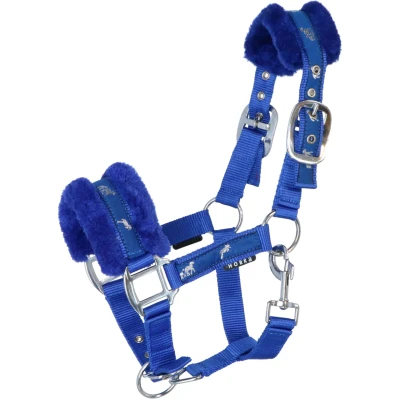 Abbildung von Horka Halfter Plush Royal Blue XWarmblut