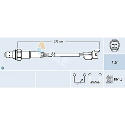 Abbildung von FAE 77296 Lambdasonde Regelsonde SUZUKI: Jimny SUV, Grand Vitara 1 SUV
