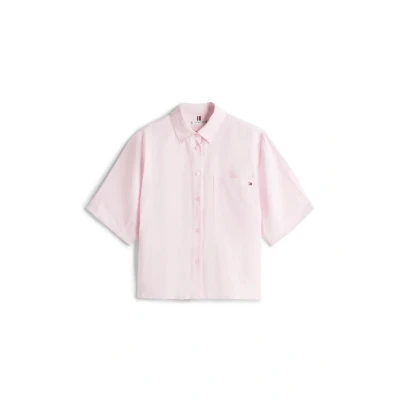 Abbildung von Tommy Hilfiger Relaxed Shirt Hemdbluse, Damen, Größe: 34, Light pink