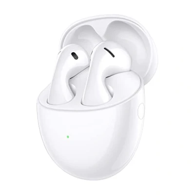 Abbildung von HUAWEI FreeBuds 5 TWS Bluetooth Kopfhörer, Hi Res Zertifiziert, leistungsstarker Bass, offenes Design für verbesserten Komfort, bis zu 30 Stunden Akkulaufzeit, IPX4 wasserdicht, Keramikweiß