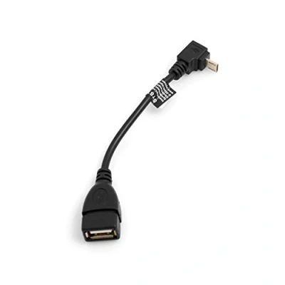 Abbildung von System S Micro USB (Male) 90 Grad abwärts Winkel Kabel auf Typ A (Female) Adapter 13 cm OTG