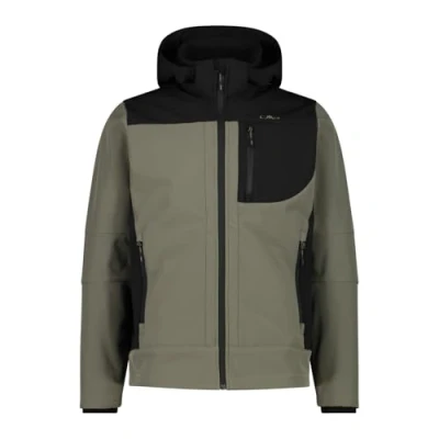 Abbildung von CMP MAN Jacket ZIP HOOD Softshelljacke, Herren, Größe: 50, Olive/nero