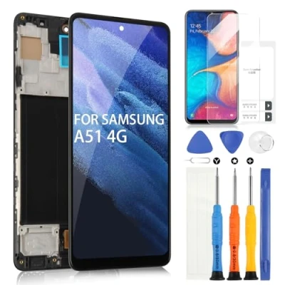 Abbildung von ARSSLY OLED LCD Bildschirm für Samsung Galaxy A51 4G A515 Display SM A515F A515F/DS A515U Digitizer Touchscreen Assembly mit Werkzeugen (Schwarz Rahmen)