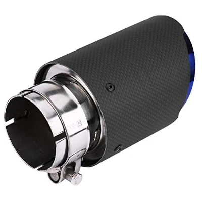 Abbildung von Auto Auspuffrohr, Motorrad Ersatz Tuning Verschleißteile Auspuff Abgasanlagen Endrohre Endrohrteile Carbon Style Matte End Endrohr für 63mm 89mm