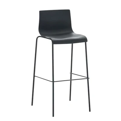 Abbildung von CLP Barhocker Hover mit Kunststoffsitz und robustem Metallgestell I Barstuhl Einer Sitzhöhe von: 76 cm erhältlich, Farbe:schwarz, Gestell Farbe:schwarz