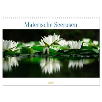 Abbildung von Malerische Seerosen (Wandkalender 2025 DIN A3 quer), CALVENDO Monatskalender