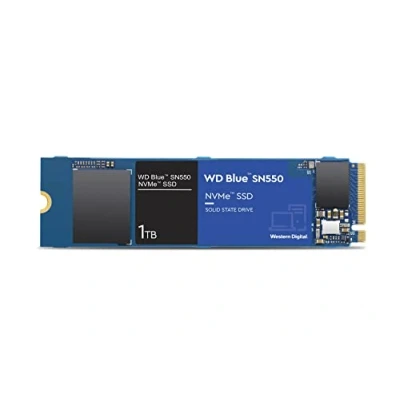 Abbildung von WD Blue SN550 NVMe SSD 1 TB (interne SSD, Leistungssteigerung für den PC, schlanker Formfaktor M.2 2280, speziell entworfene Controller und Firmware optimale Leistung)
