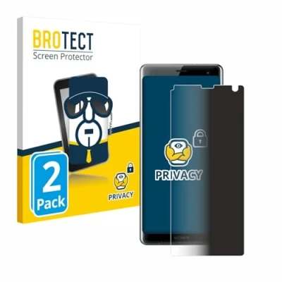 Abbildung von BROTECT (2 Stück Anti Spy Blickschutzfolie für Sony Xperia XZ3 Privacy Screen Protector [Displayschutz Folie, Sichtschutz, Blaulichtfilter]