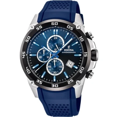 Abbildung von Festina F20330/A Herrenuhr Chronograph Dunkelblau