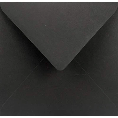 Abbildung von Netuno 100 quadratische Umschläge Schwarz 153 x mm 115g Sirio Color Nero schwarze Briefumschläge quadratisch Papier edel Einladungsumschläge schön hochwertig black envelopes