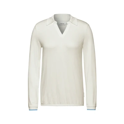 Abbildung von Cecil Kragen Langarmshirt, Damen, Größe: Large, Weiß