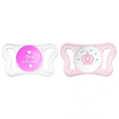 Abbildung von Chicco 00075121110000 Sauger Physio Micro Girl 0 2M, 2 Stück, rosa