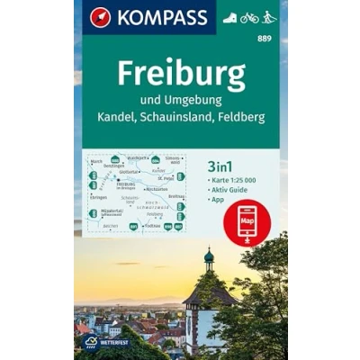 Abbildung von KOMPASS Wanderkarte 889 Freiburg und Umgebung, Kandel, Schauinsland, Feldberg 1:25.000: 3in1 mit Aktiv Guide inklusive Karte zur offline Verwendung in der App. Fahrradfahren.