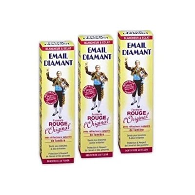 Abbildung von Email Diamant 502050 Zahnpasta Blancher, rote Formel, 50 ml, 3 Stück