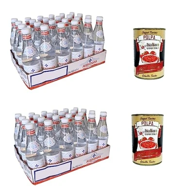 Abbildung von 48x Acqua Panna Still Natural Mineral Water 500ml + 2x Italian gourmet polpa 400g
