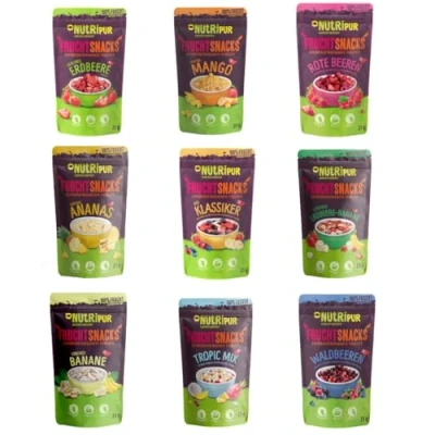 Abbildung von Gefriergetrocknete Früchte Probierset getrocknete ungezuckert Topping für Müsli, Porridge Frucht Snacks voller Geschmack NutriPur