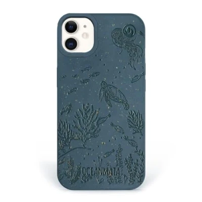 Abbildung von nachhaltige Apple iPhone Hülle Turtle Family 12 Mini/Turtle