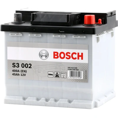 Abbildung von BOSCH S3 0 092 S30 020 Batterie 12V 45Ah 400A B13 VOLKSWAGEN: Golf 4 Schrägheck, Lupo / 3L, Caddy 2 Kastenwagen, SKODA: Octavia 1 Combi kfzteile,