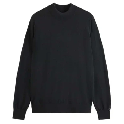 Abbildung von Scotch &amp; Soda Herren Pullover Sweater Core Dropped Shoulder Mock Neck Pullover, Schwarz,S