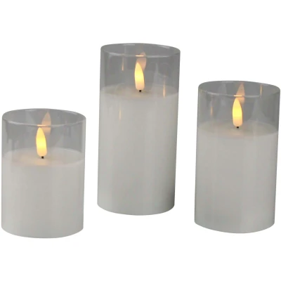 Abbildung von AM Design LED Kerze, mit beweglicher Flamme, weiß