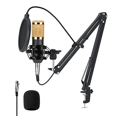 Abbildung von Mikrofon PC BM 800 Microphone Set mit Arm Kondensatormikrofon USB Mikrofonaufnahme Podcast Kondensator Kit Verstellbarem Mikrofonhalter für Desktop und Laptop Computer