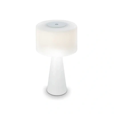Abbildung von BRILONER LED Tischlampe Kabellos, Dimmbare Nachttischlampe Touch, Schreibtischlampe, Leselampe, Tischleuchte Outdoor und Indoor, USB C, Camping Lampe, Warmweißes Licht, Weiß, Schwarz