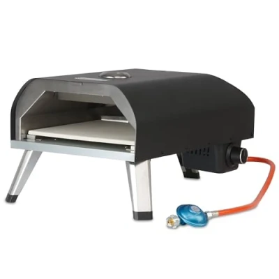 Abbildung von BBQ Toro Gas Pizzaofen mit Thermometer, mobiler Pizza Ofen, 4 kW Pizzastein, inkl. Pizzastein