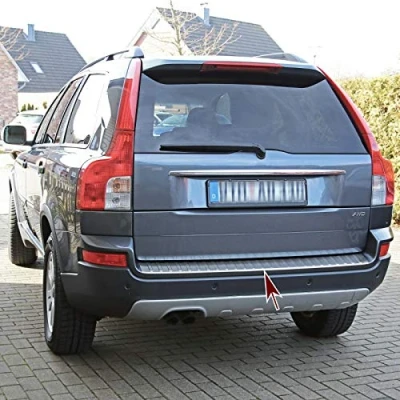 Abbildung von Ladekantenschutz Edelstahl MATT kompatibel für VOLVO XC90 I 2002 2014 DESIGN AUFLAGE premium Qualität von RECAMBO