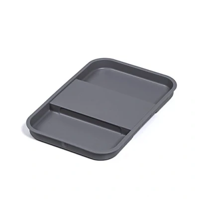 Abbildung von SO TECH® Mülltrennsystem Ninka eins2vier Deckel für 4,2 / 5,5 7 8 Liter Behälter, 214 x 140 17 mm alugrau 50001.11